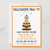 Halloween Pawty Golden Retriever Dog Kaart (Voorkant)