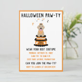 Halloween Pawty Golden Retriever Dog Kaart (Staand voorkant)