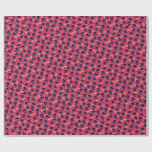 Halloween Peach Zwart Minimal Patroon Cadeaupapier (Vlak)