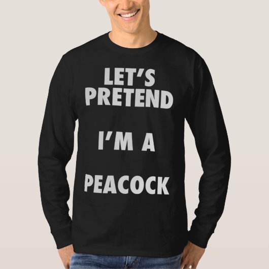 Halloween Peacock Costume Shirt, Pretend I'm A Pea T-shirt (Voorkant)