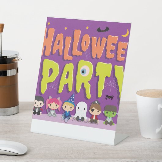 Halloween pedestal sign reclamebord met voetstuk (Insitu)