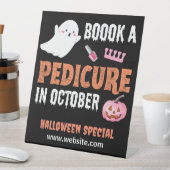 Halloween Pedicure Reclamebord Met Voetstuk (Insitu)