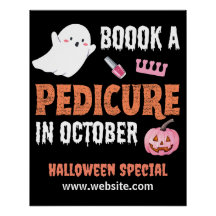 Halloween Pedicure Speciaal Glanzend Poster
