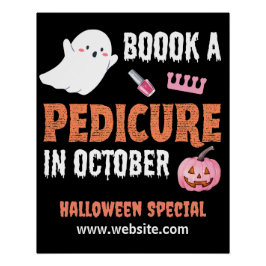 Halloween Pedicure Speciaal Glanzend Poster