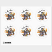 Halloween Peek a BOO Baby shower Decorations Ronde Sticker (Vel)