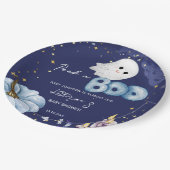 Halloween Peek a boo baby shower servies Papieren Bordje (Gekanteld)