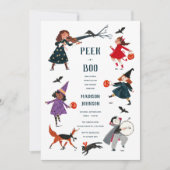 Halloween Peek a Boo Schattige Baby shower Uitnodi Feestdagenkaart (Voorkant)