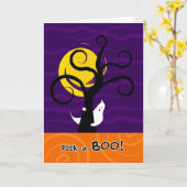 Halloween Peek-a-BOO Wenskaart Kaart (Gele Bloem)