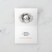 Halloween Peeking Boo Baby shower Dank je kaart (Binnen)