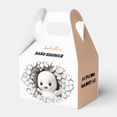 Halloween Peeking Boo Baby shower Schattige Favori Bedankdoosjes (Achterkant)