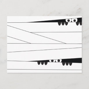 Halloween Peeking Mummy Briefkaart