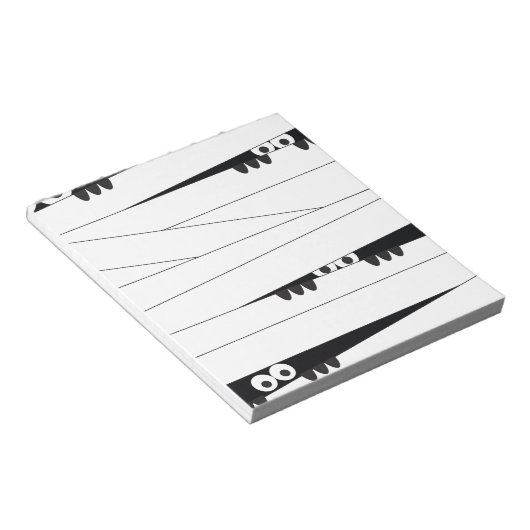 Halloween Peeking Mummy Notitieblok (Schuin)