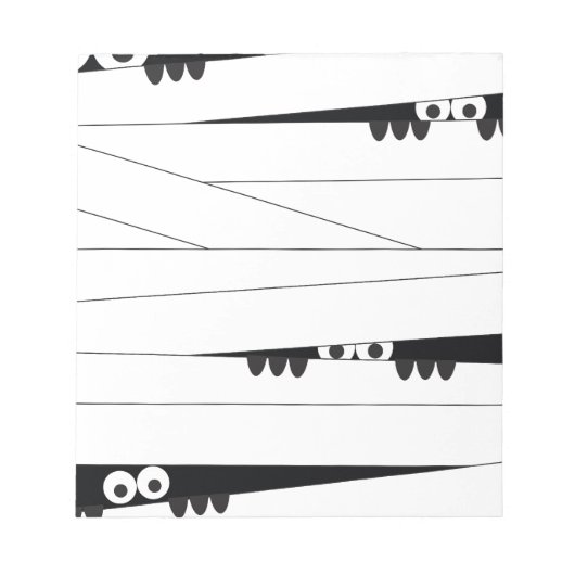 Halloween Peeking Mummy Notitieblok (Voorkant)