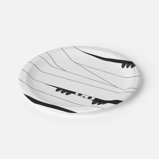 Halloween Peeking Mummy Papieren Bordje (Gekanteld)