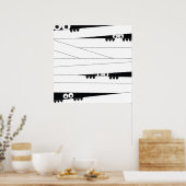 Halloween Peeking Mummy Poster (Keuken)