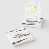 Halloween Peeking Mummy Stenen Onderzetter (Zijkant)