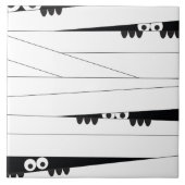 Halloween Peeking Mummy Tegeltje (Voorkant)