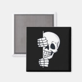 Halloween Peeking Skeleton Scary Boys Girls Kinder Magneet (Voorkant / Achterkant)