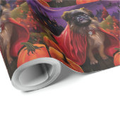 Halloween pekinees vampier pompoenen eng cadeaupapier (Rol Hoek)