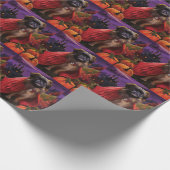 Halloween pekinees vampier pompoenen eng cadeaupapier (Hoek)