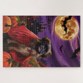 Halloween pekinees vampier pompoenen eng legpuzzel (Horizontaal)