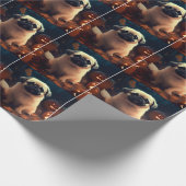 Halloween Pekingese with Pumpkins Scary Cadeaupapier (Hoek)