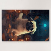 Halloween Pekingese with Pumpkins Scary Legpuzzel (Horizontaal)