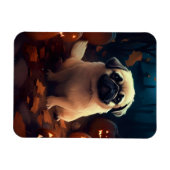 Halloween Pekingese with Pumpkins Scary Magneet (Horizontaal)