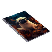 Halloween Pekingese with Pumpkins Scary Notitieboek (Rechterzijde)