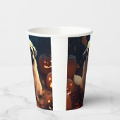Halloween Pekingese with Pumpkins Scary Papieren Bekers (Links)