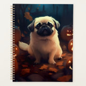 Halloween Pekingese with Pumpkins Scary Planner (Voorkant)