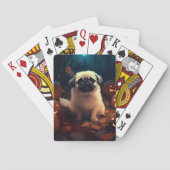 Halloween Pekingese with Pumpkins Scary Pokerkaarten (Achterkant)