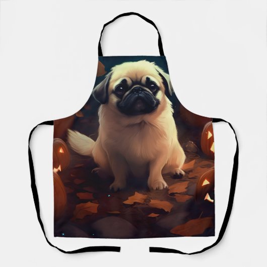 Halloween Pekingese with Pumpkins Scary Schort (Voorkant)