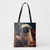 Halloween Pekingese with Pumpkins Scary Tote Bag (Voorkant)