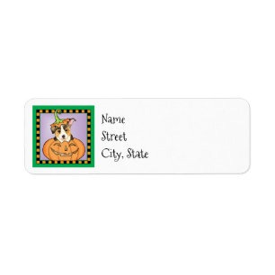 Halloween Pembroke Welsh Corgi Label