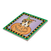 Halloween Pembroke Welsh Corgi Tegeltje (Zijkant)