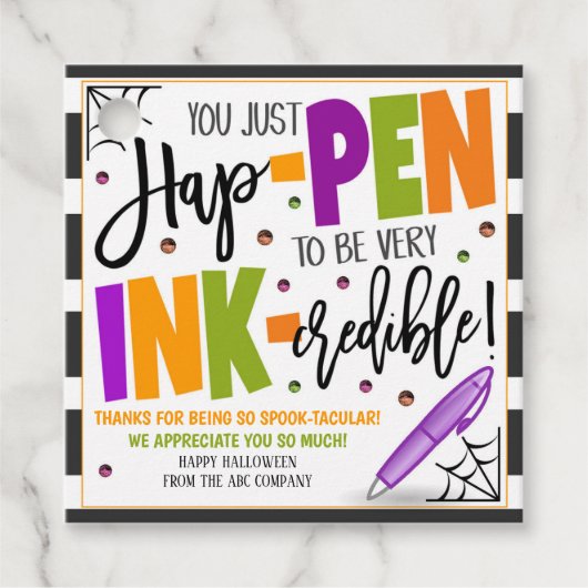 Halloween Pen Dank je Labels (Voorkant)