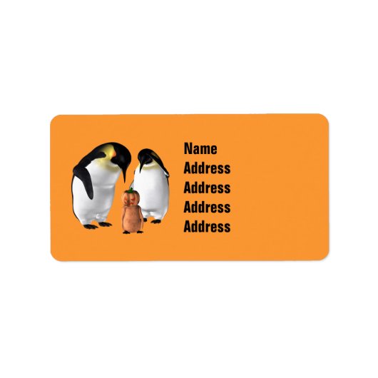 Halloween Penguin Etiket (Voorkant)