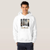 Halloween penseelstreek 4 verticale paneel hoodie (Voorkant volledig)