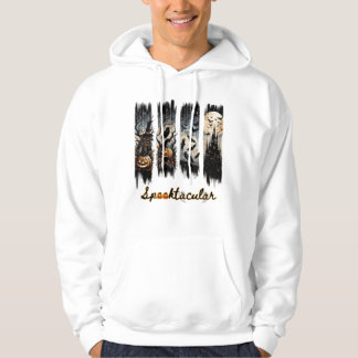 Halloween penseelstreek 4 verticale paneel hoodie