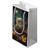 Halloween Persian Kat met pompoenen eng Klein Cadeauzakje (Voorkant Gekanteld)
