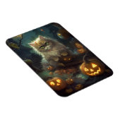 Halloween Persian Kat met pompoenen eng Magneet (Rechterzijde)