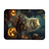 Halloween Persian Kat met pompoenen eng Magneet (Horizontaal)