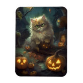 Halloween Persian Kat met pompoenen eng Magneet (Verticaal)