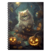 Halloween Persian Kat met pompoenen eng Notitieboek (Voorkant)