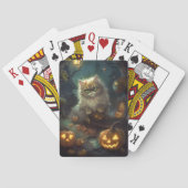 Halloween Persian Kat met pompoenen eng Pokerkaarten (Achterkant)