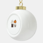 Halloween-personages - Ghost, Pumpkin, Black Cat & Keramische Bal Ornament (Rechts)