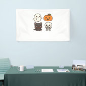 Halloween-personages - Ghost, Pumpkin, Black Cat & Spandoek (Beurs)