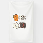 Halloween-personages - Ghost, Pumpkin, Black Cat & Spandoek (Verticaal)