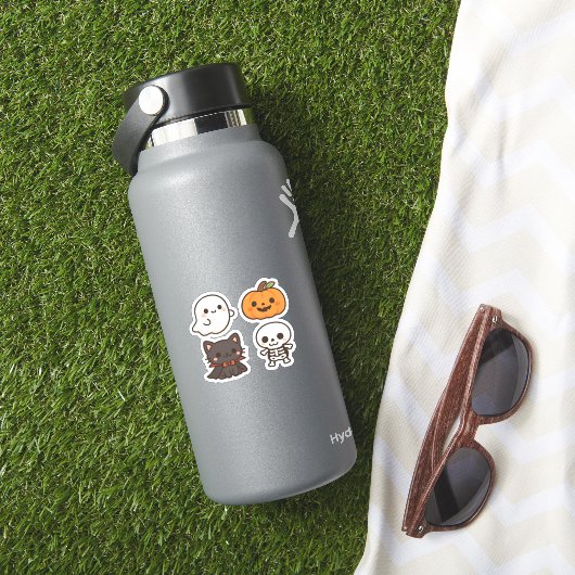 Halloween-personages - Ghost, Pumpkin, Black Cat & Sticker (HydroFlask Insitu)